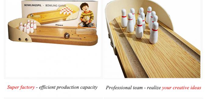 Kingda 350g Wood Tabletop Bowling Set Indoor family sports CE approval 1