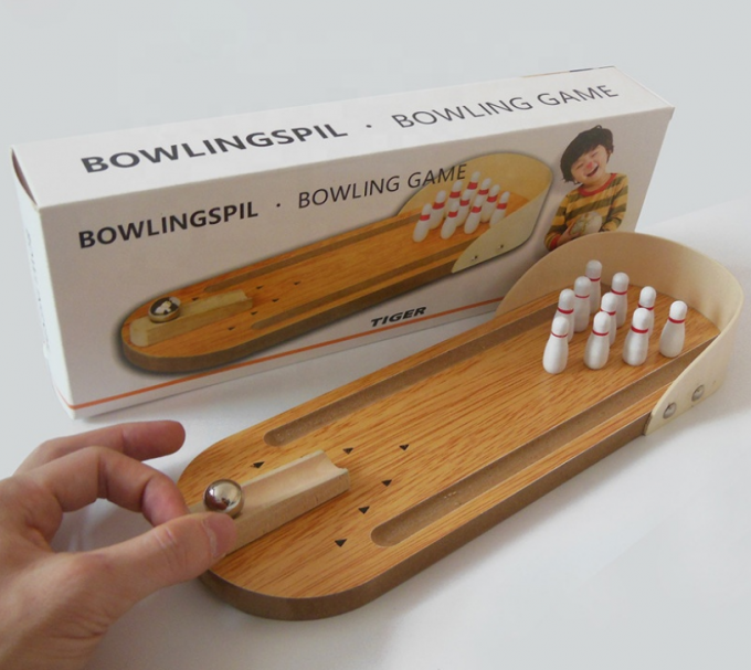 Kingda 350g Wood Tabletop Bowling Set Indoor family sports CE approval 3
